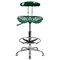 Flash Furniture 41" Green Tractor Swivel Seat Drafting Stool with Chrome Foot Ring